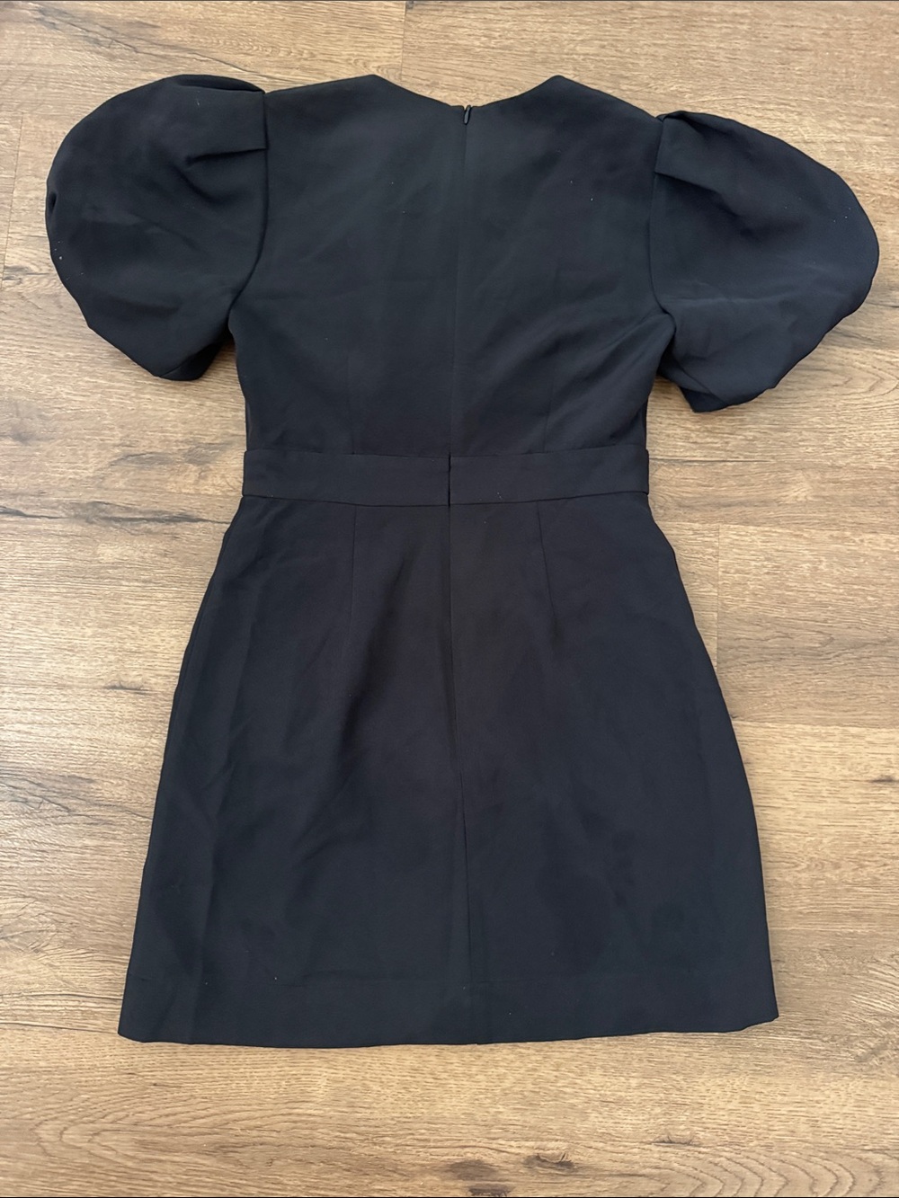 MABLE Black Puff Sleeve Dress with Front Bows - Picture 3 of 3